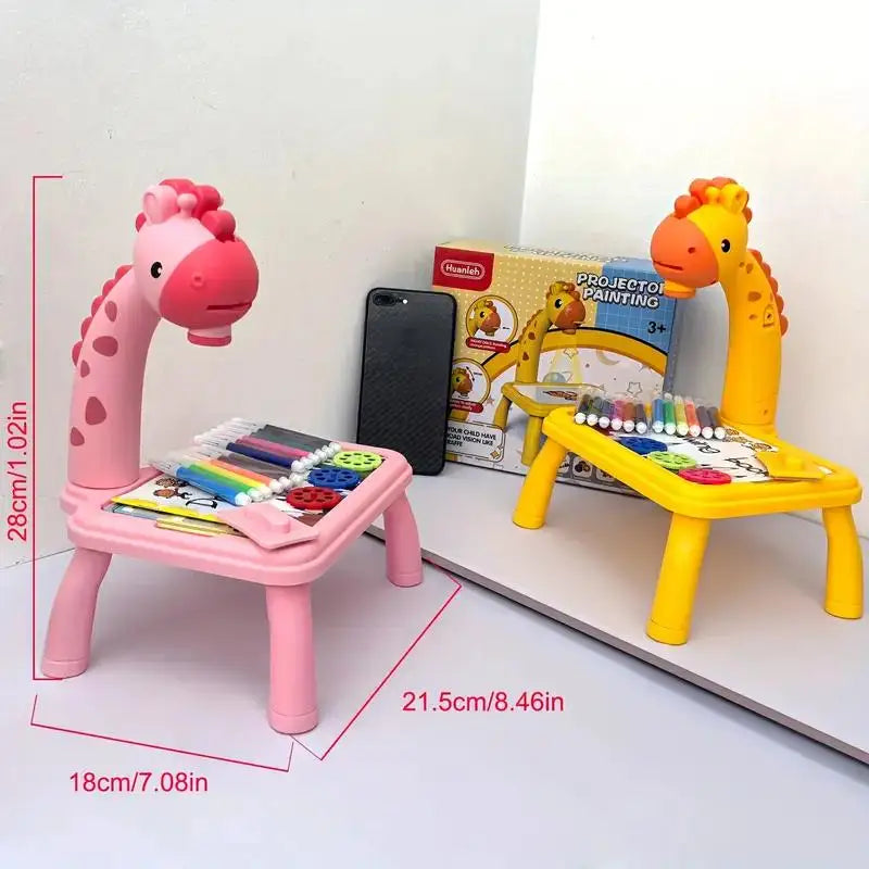Mini Drawing Projector for Kids, Tracing and Drawing Projector Toy with Light & Music, Educational Glowing Gift Toys for Kids
