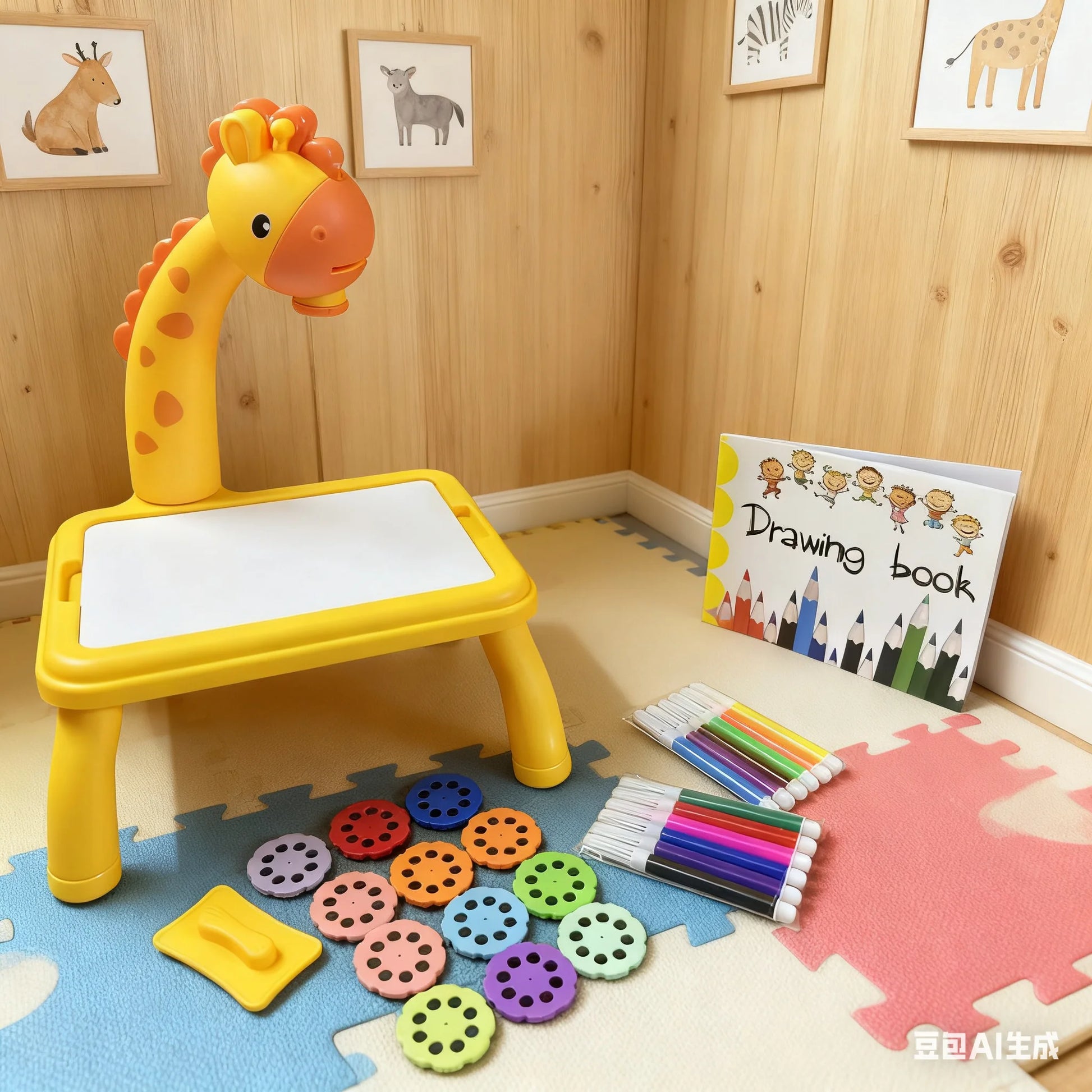 Mini Drawing Projector for Kids, Tracing and Drawing Projector Toy with Light & Music, Educational Glowing Gift Toys for Kids