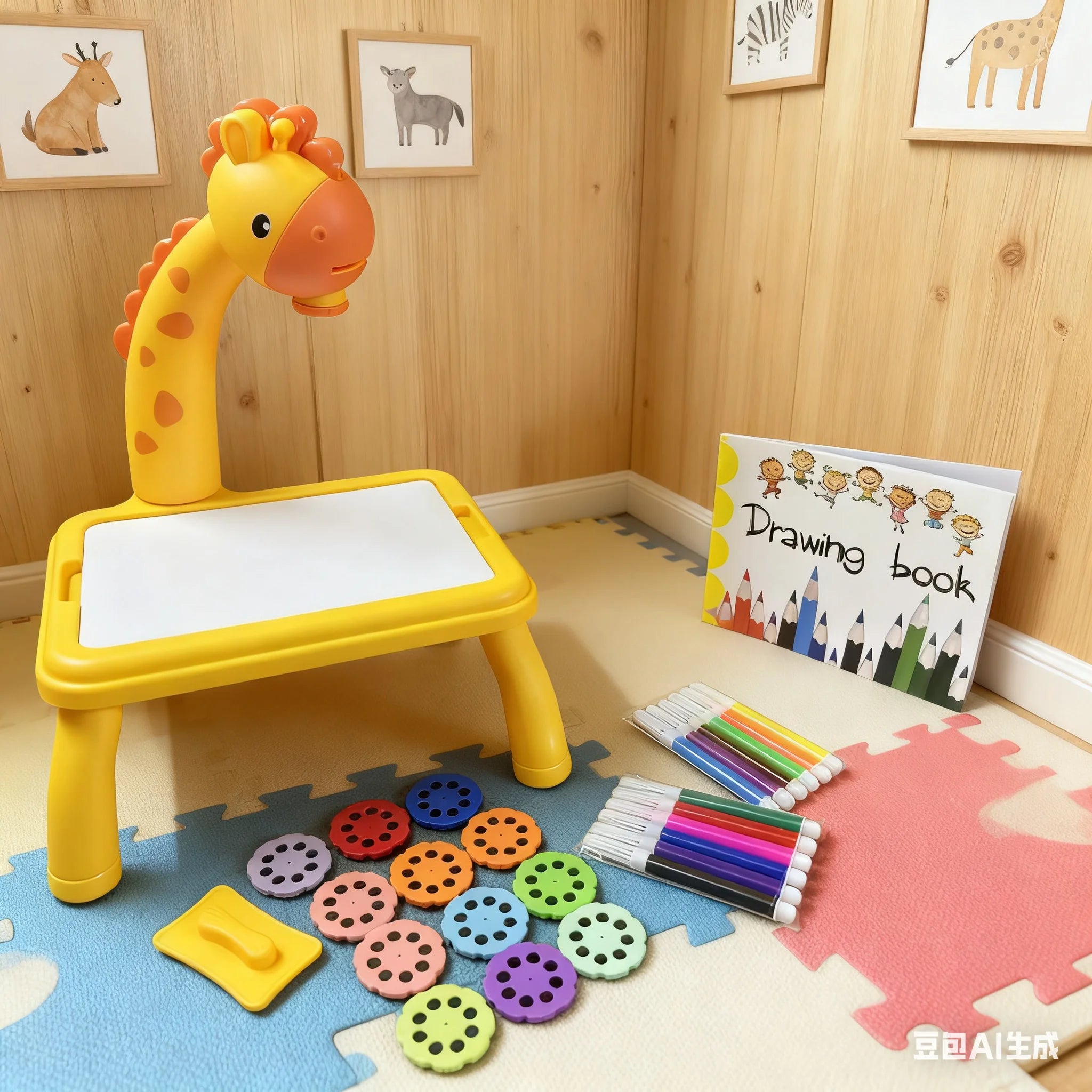 Mini Drawing Projector for Kids, Tracing and Drawing Projector Toy with Light & Music, Educational Glowing Gift Toys for Kids