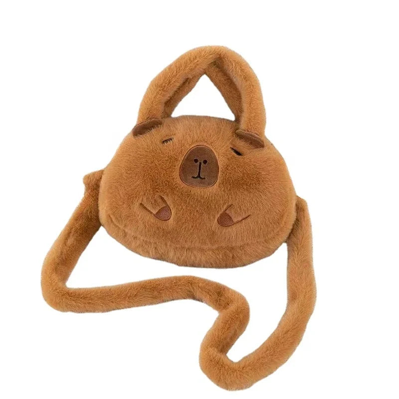 Adorable Kawaii Capybara Plush Doll Mini Backpack - The Perfect Gift for Kids and Cartoon Lovers!