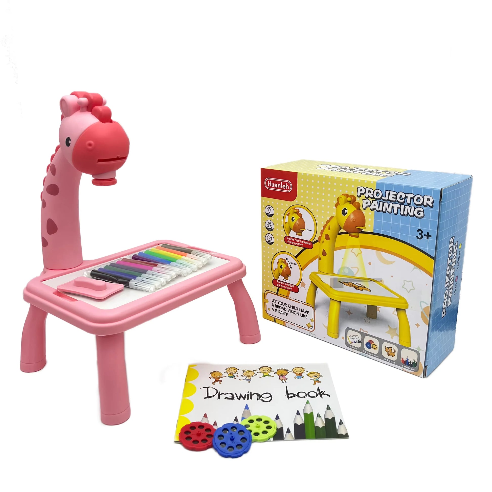 Mini Drawing Projector for Kids, Tracing and Drawing Projector Toy with Light & Music, Educational Glowing Gift Toys for Kids