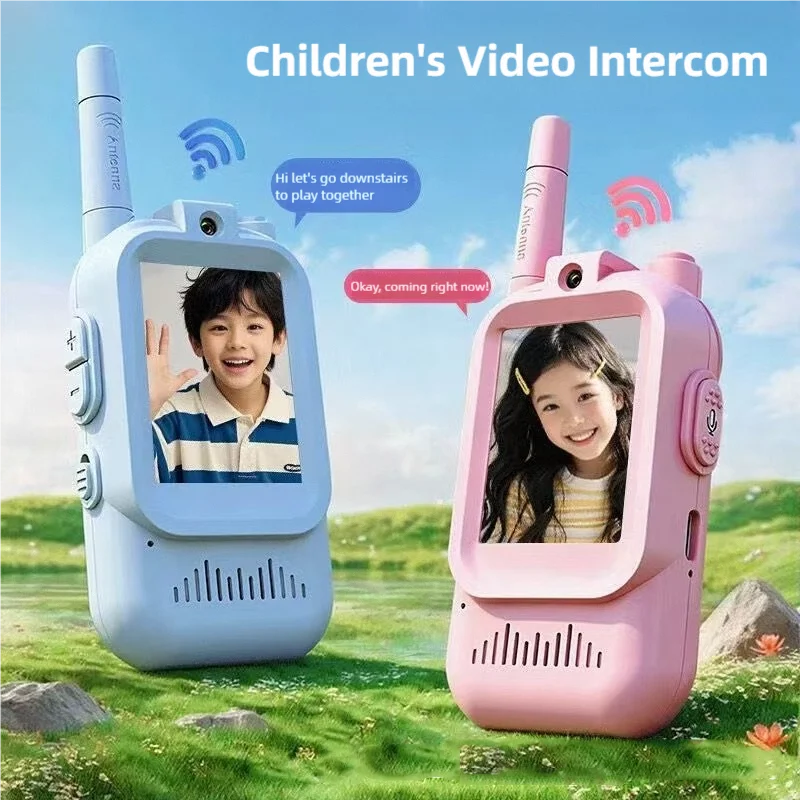 Exciting Video Walkie Talkies for Kids - 2 Pack Rechargeable Intercom with 2 Inch Screen & One-Click Call for Endless Fun!