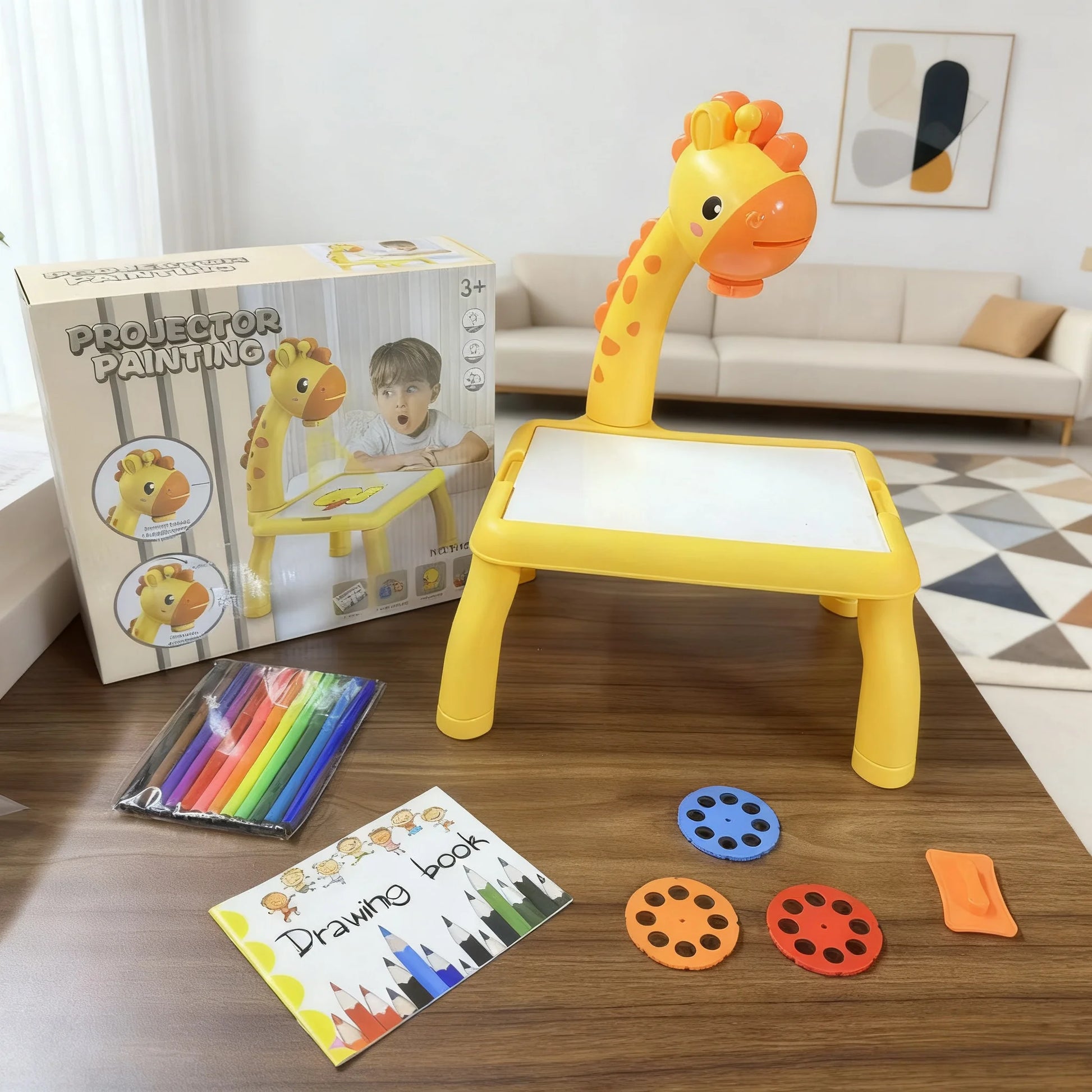 Mini Drawing Projector for Kids, Tracing and Drawing Projector Toy with Light & Music, Educational Glowing Gift Toys for Kids