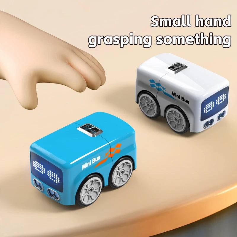 Magic RC Mini Bus Intelligent Remote Control Gesture Sensing Induction Follow Cartoon Car Smart Animation Vehicle Toys