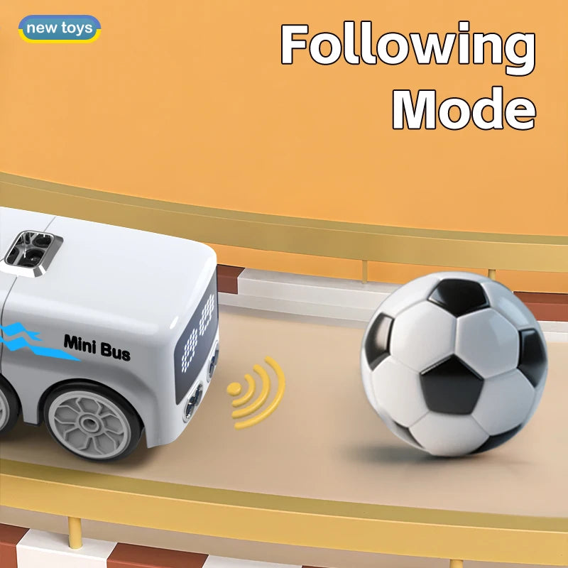 Magic RC Mini Bus Intelligent Remote Control Gesture Sensing Induction Follow Cartoon Car Smart Animation Vehicle Toys