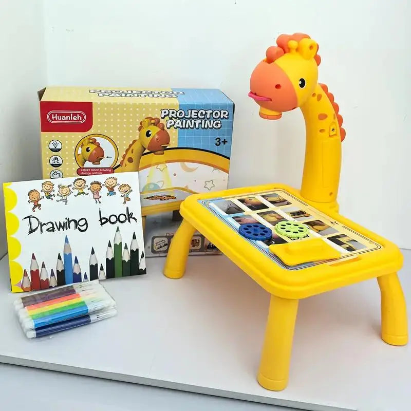 Mini Drawing Projector for Kids, Tracing and Drawing Projector Toy with Light & Music, Educational Glowing Gift Toys for Kids